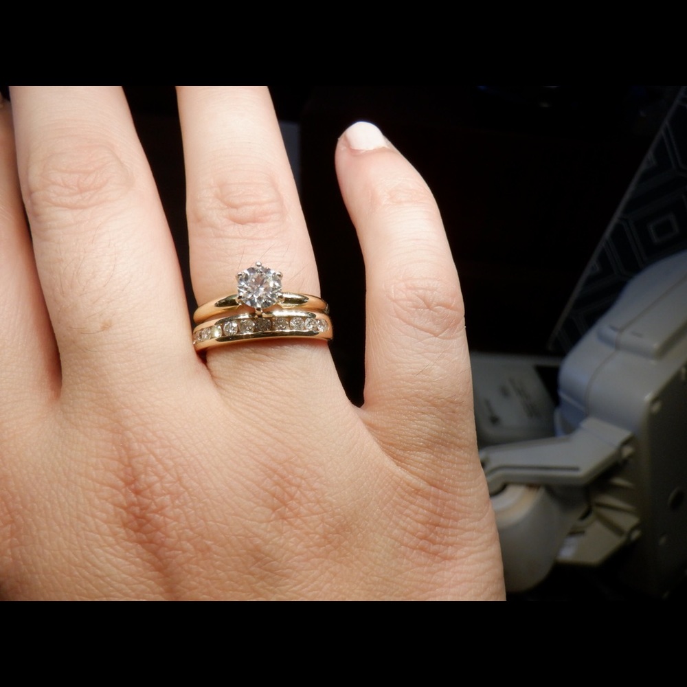 18k yellow gold solitaire 1/2ct round ct - Picture 6 of 6